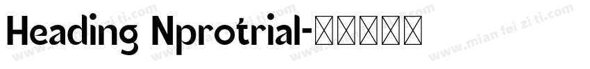 Heading Nprotrial字体转换